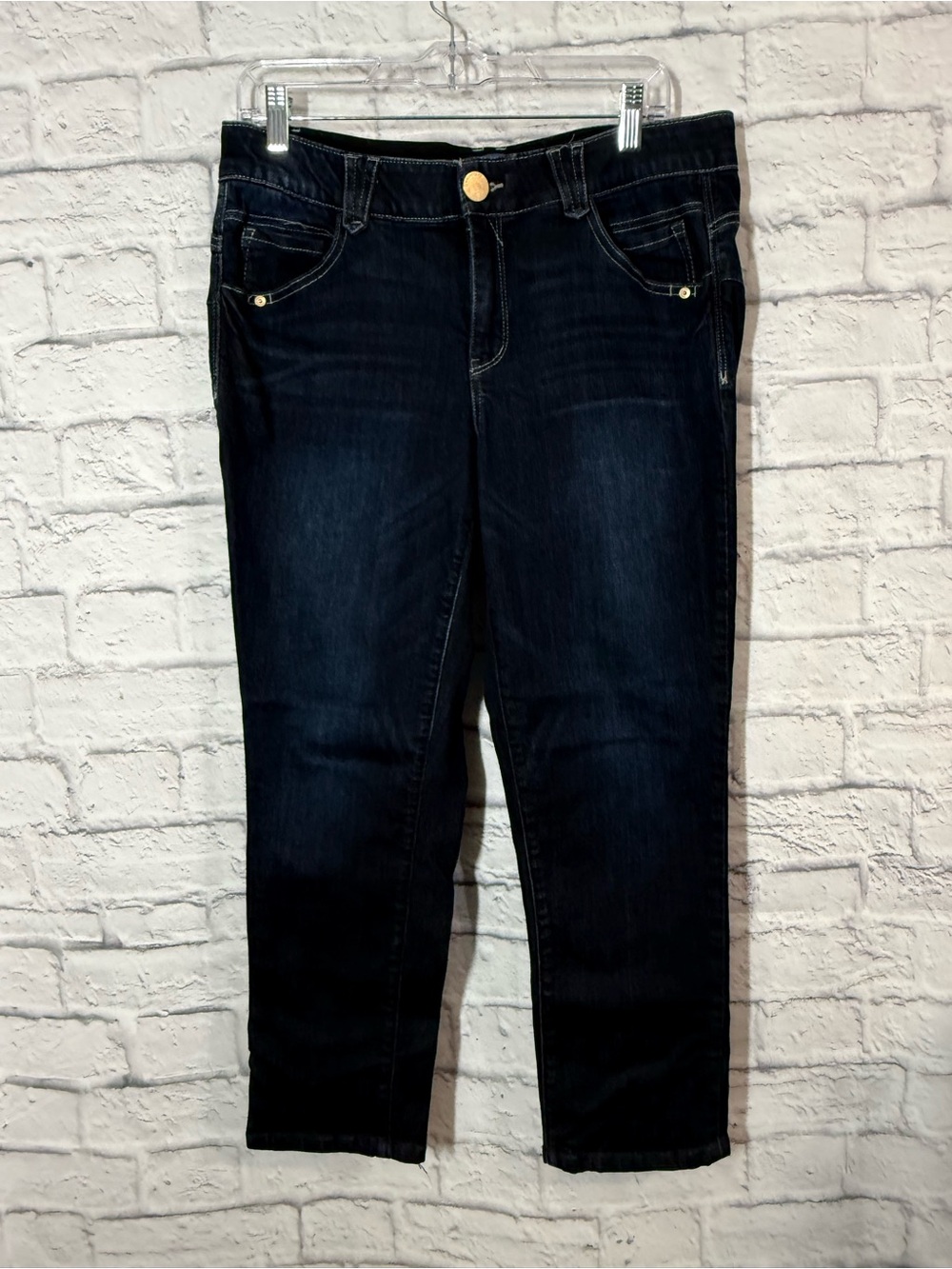 Democracy Dark Blue Cropped Women’s Jeans, 14w